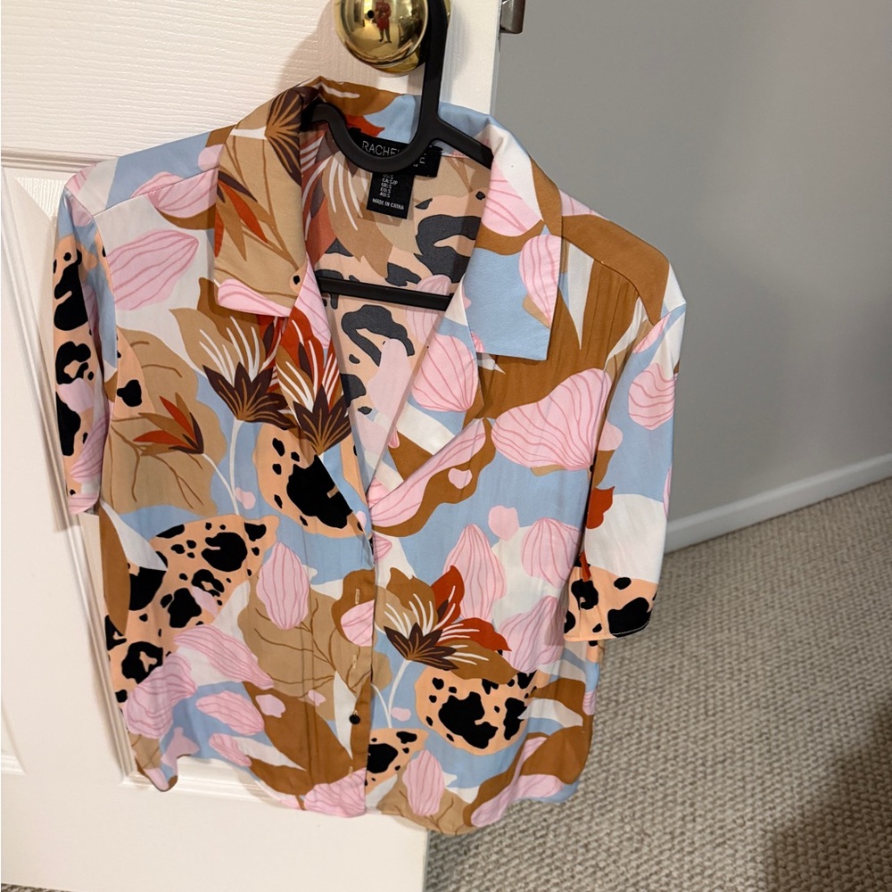 Rachel Zoe Multicolor Abstract Blouse